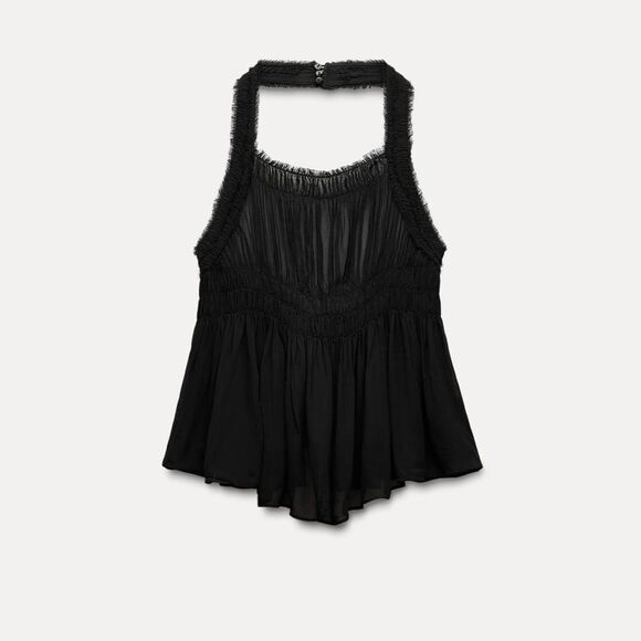 Zara ZW collection gathered halter top - Picture 1 of 5